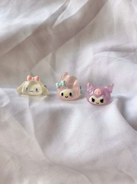 Sanrio Adjustable Resin Rings