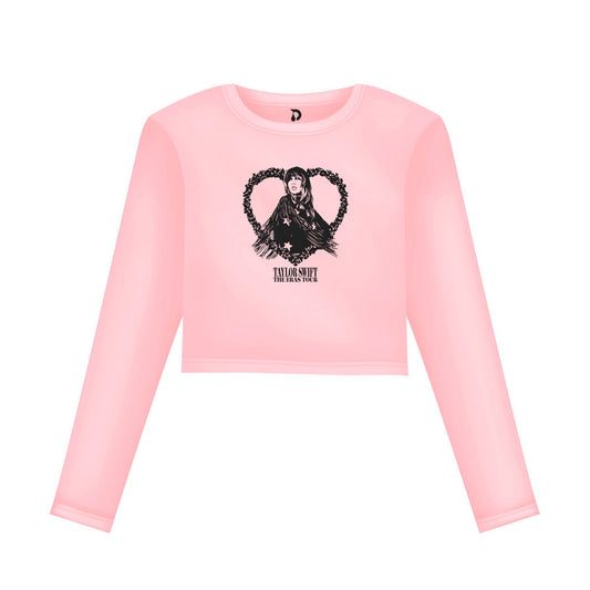 Taylor Swift "Eras Tour" Cropped Tee (Baby Pink)