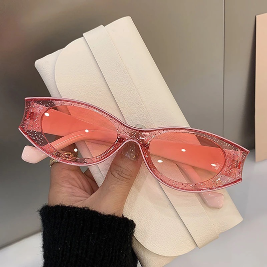 Pastel Pink Sparkly Cat Eye Sunnies