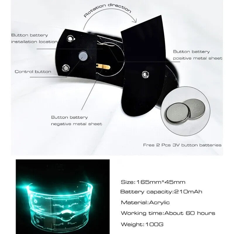 LED Neon Colour-Changing Sunnies