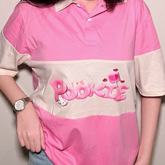 Hello Kitty "Pookie" Pastel Pink Polo Shirt